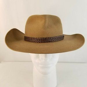 Akubra Snowy River Fur Felt Western Hat Tan 57 cm